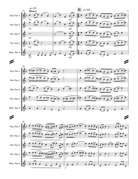 Up on the House-Top & Variations (for Saxophone Quartet SATB or AATB) image number null