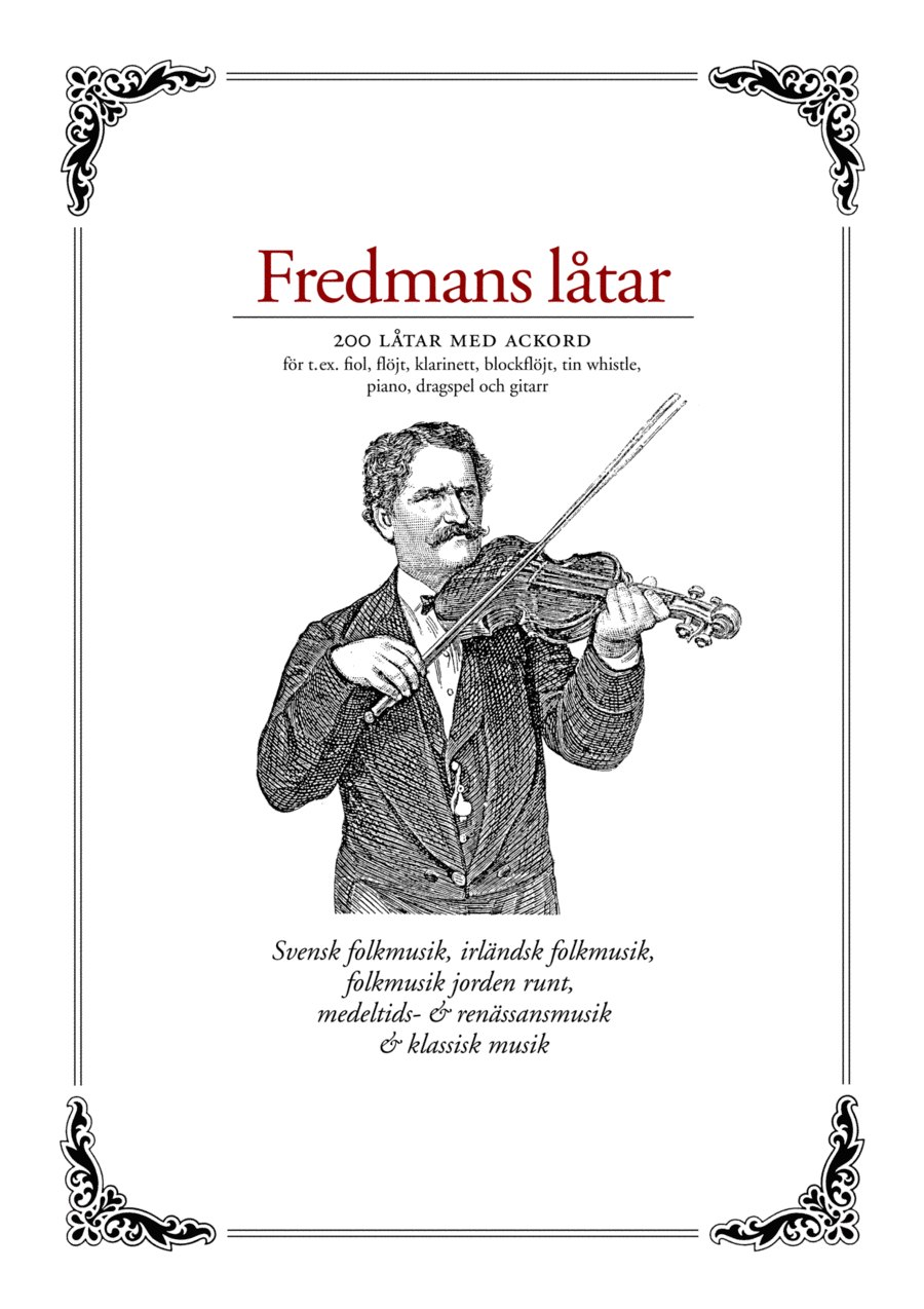 Fredmans låtar, 200+ folk tunes with guitar chords Easy Guitar scores gallery preview page 1
