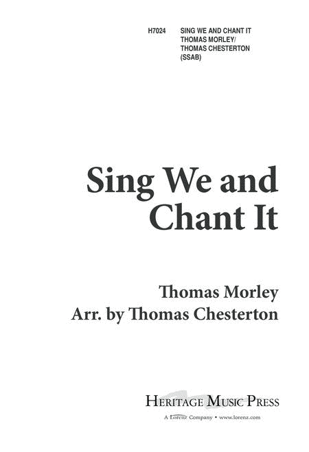 Sing We and Chant It