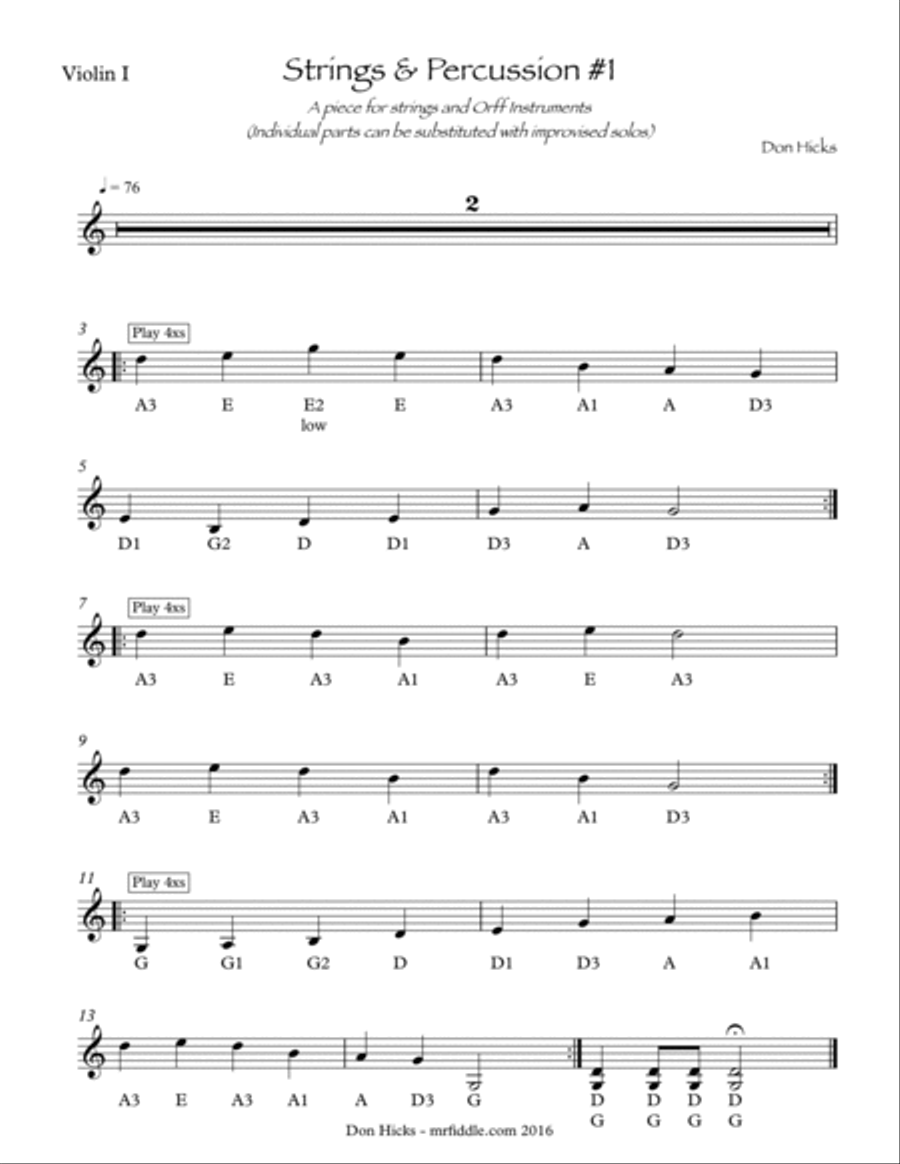 Strings & Percussion #1 Percussion Ensemble scores gallery preview page 6