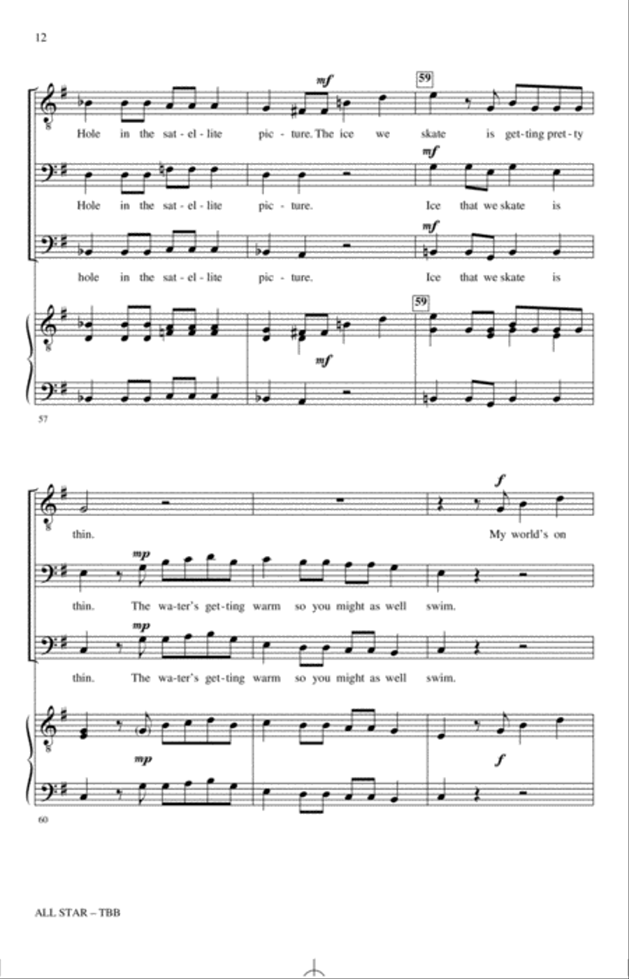 All Star (As an English Madrigal) (arr. Nathan Howe) 3-Part scores gallery preview page 11