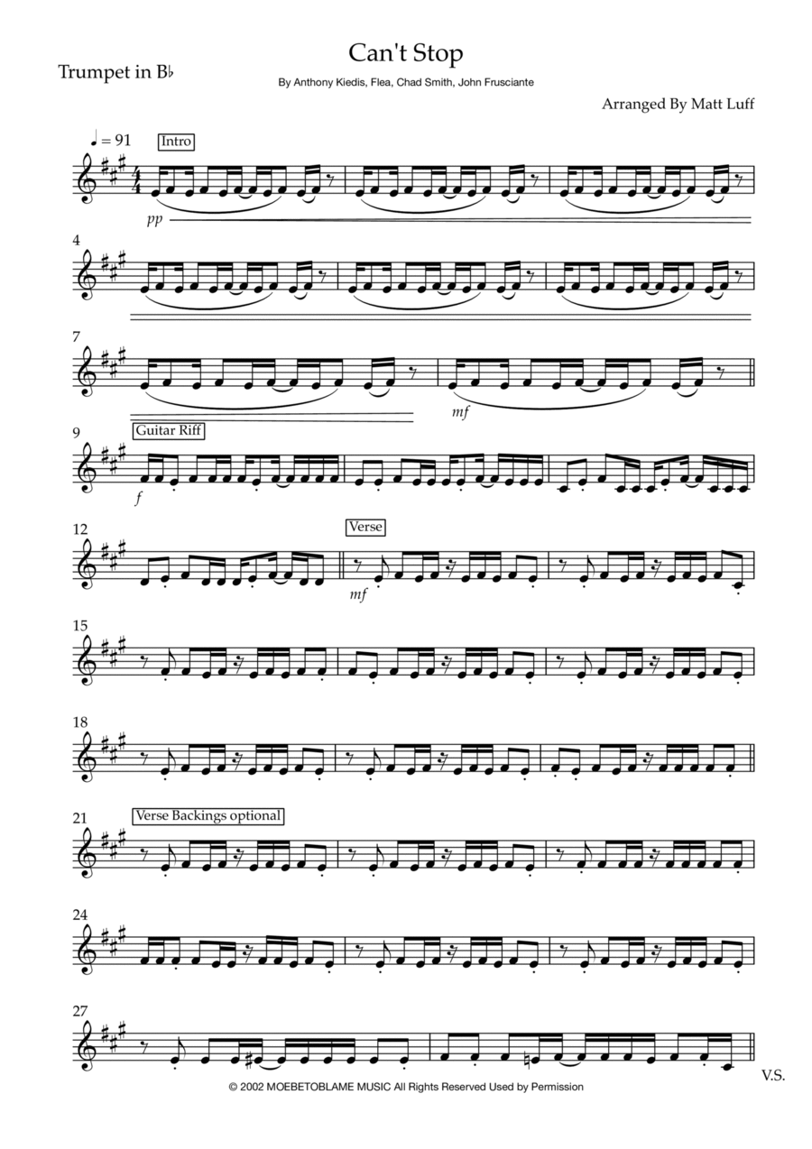 Can't Stop Brass Ensemble scores gallery preview page 1