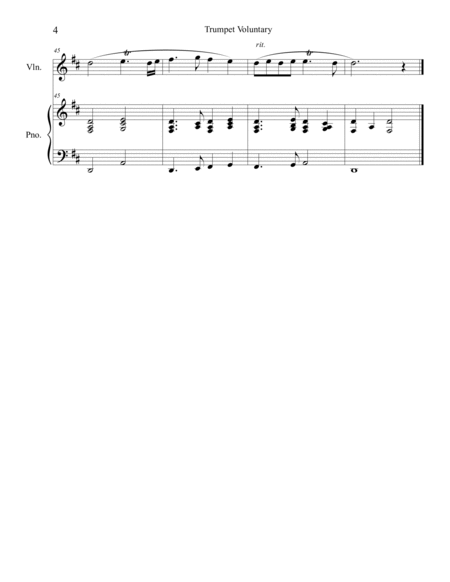 Trumpet Voluntary (Violin Solo) with piano accompaniment image number null