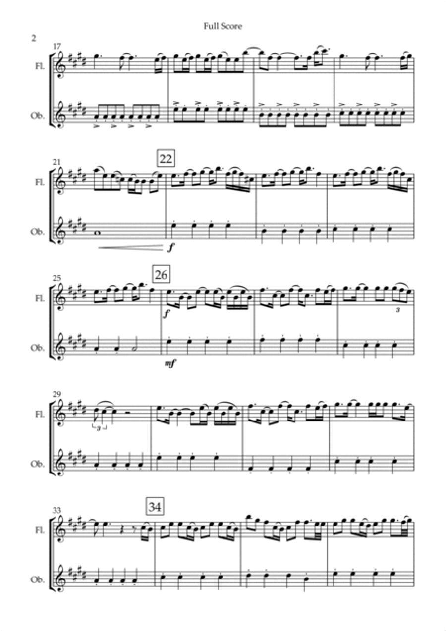 How Far I'll Go Woodwind Duet scores gallery preview page 2