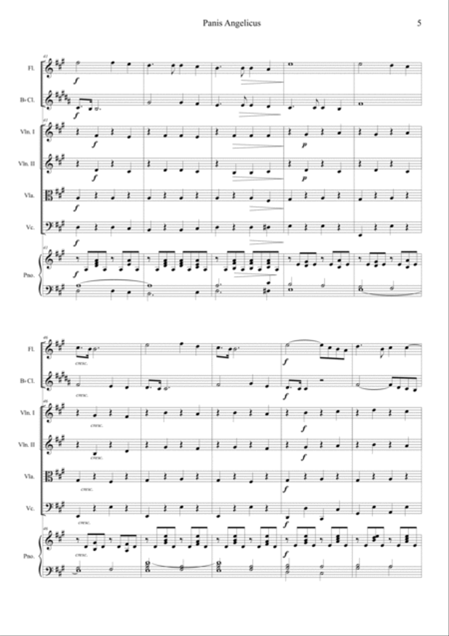 Panis Angelicus Orchestra scores gallery preview page 5