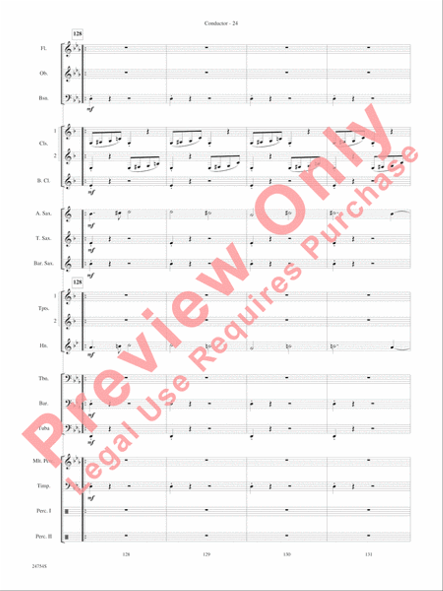 Selections from The Star Wars Saga Concert Band scores gallery preview page 27
