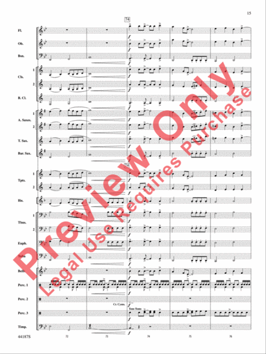 Zeeland Concert Band scores gallery preview page 16