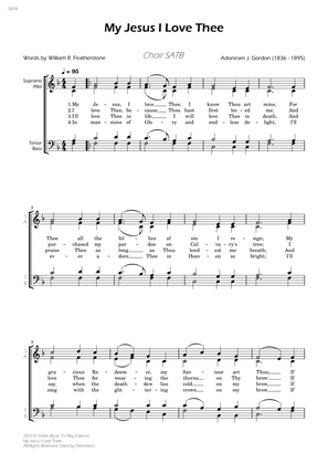 Book cover for My Jesus I Love Thee - SATB Choir