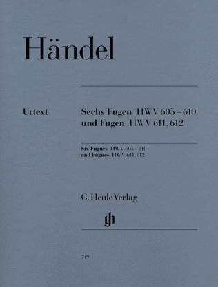 Book cover for 6 Fugues HWV 605-610 and Fugues HWV 611 and 612