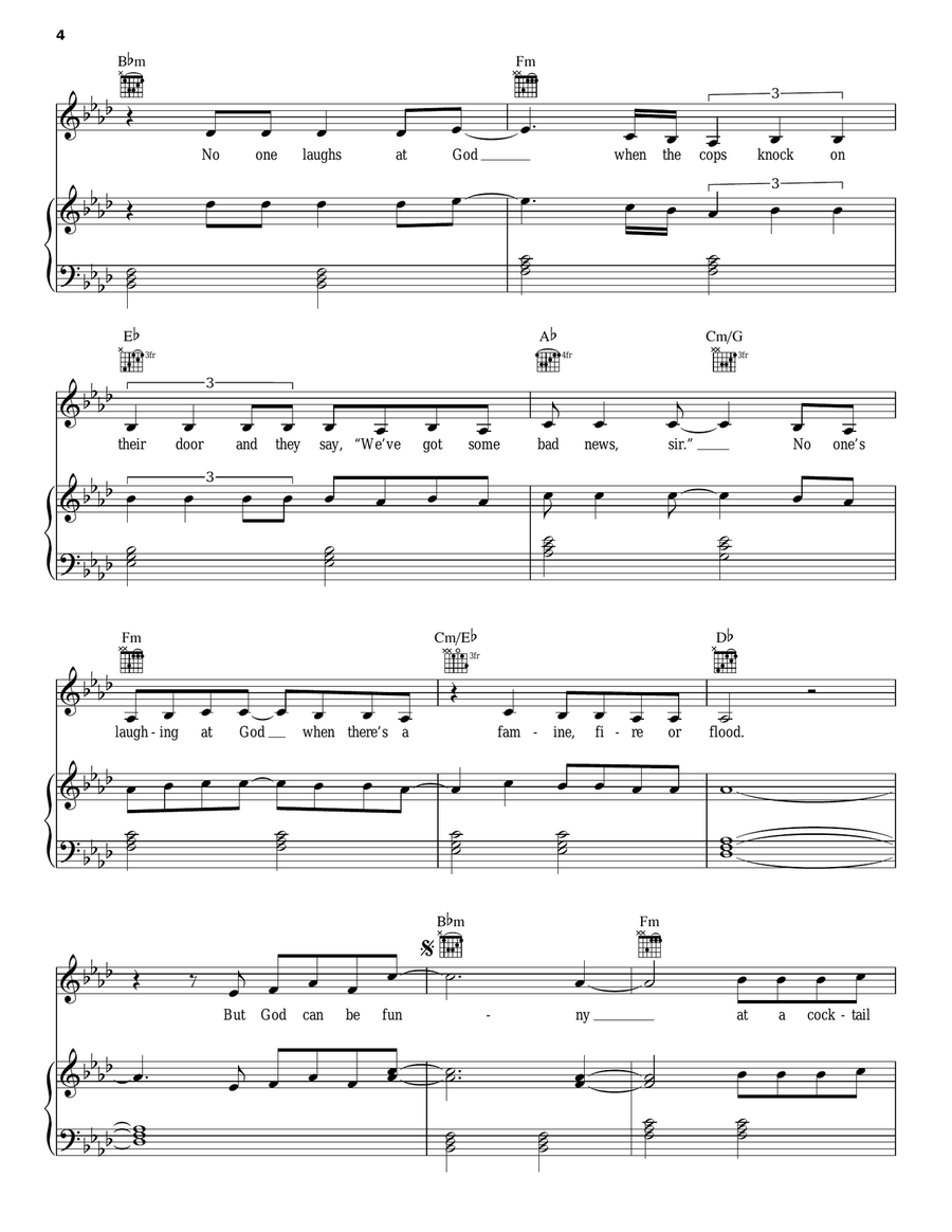 Laughing With Piano, Vocal, Guitar scores gallery preview page 4