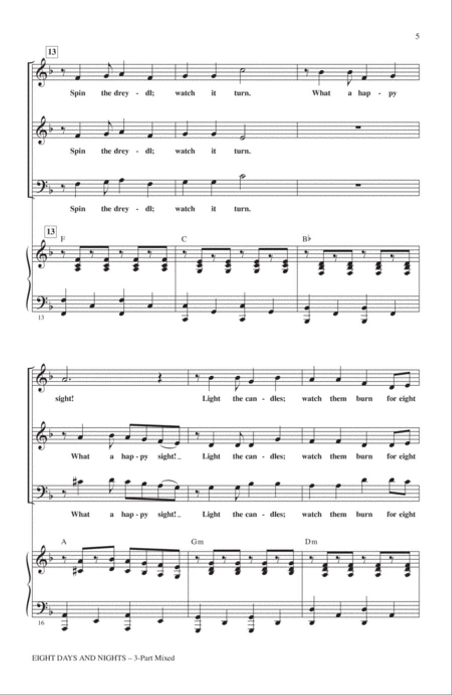 Eight Days And Nights 3-Part scores gallery preview page 3