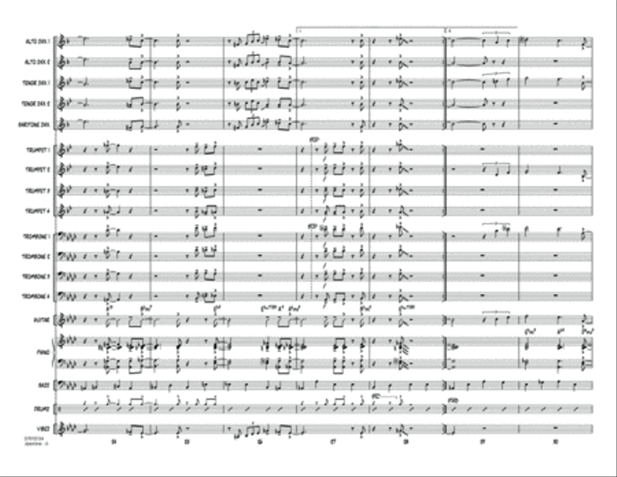 Jeannine - Conductor Score (Full Score) Jazz Ensemble scores gallery preview page 5