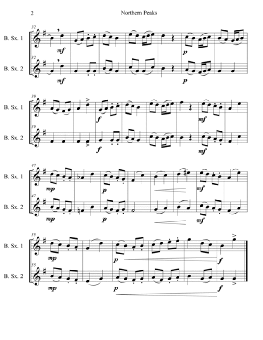 Northern Peaks Woodwind Duet scores gallery preview page 3