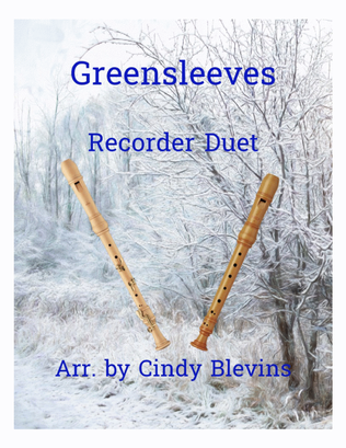 Book cover for Greensleeves, Recorder Duet