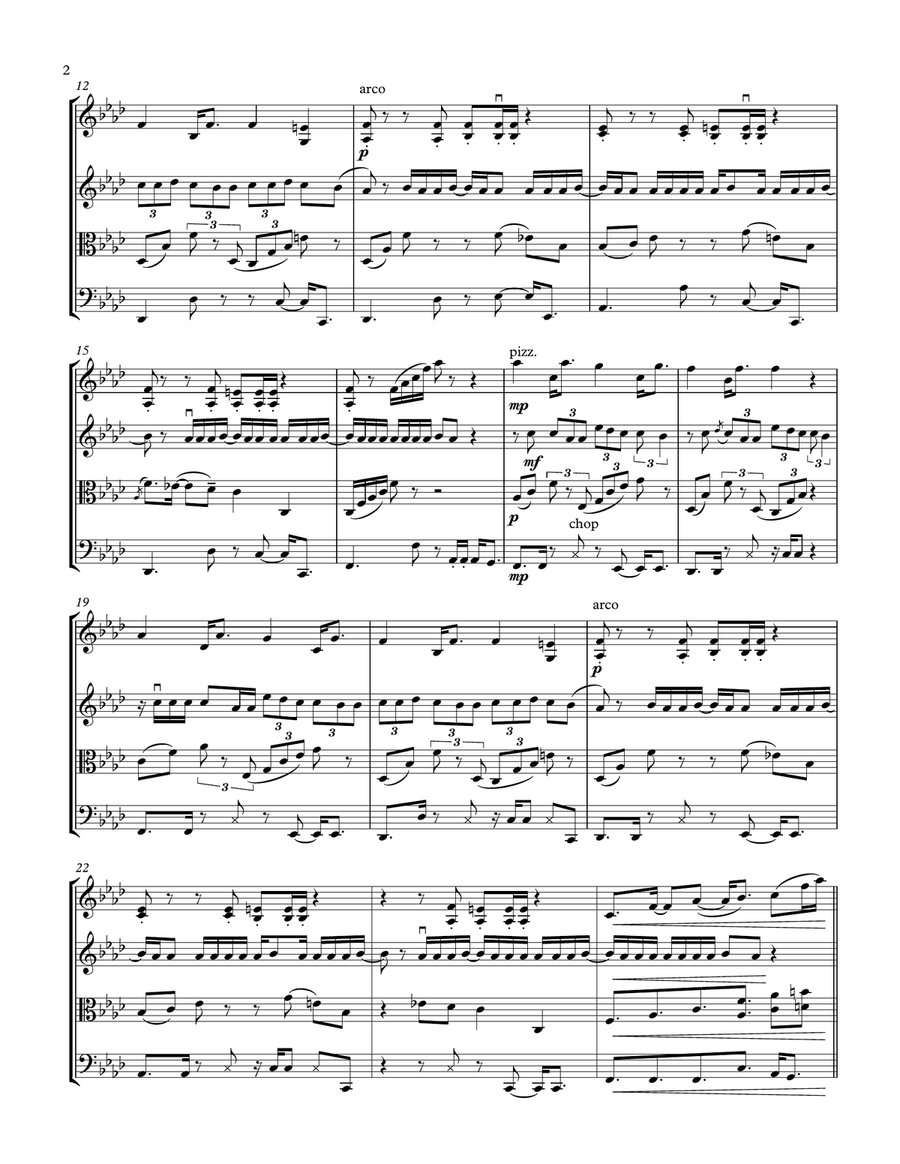 Lucid Dreams String Quartet scores gallery preview page 2