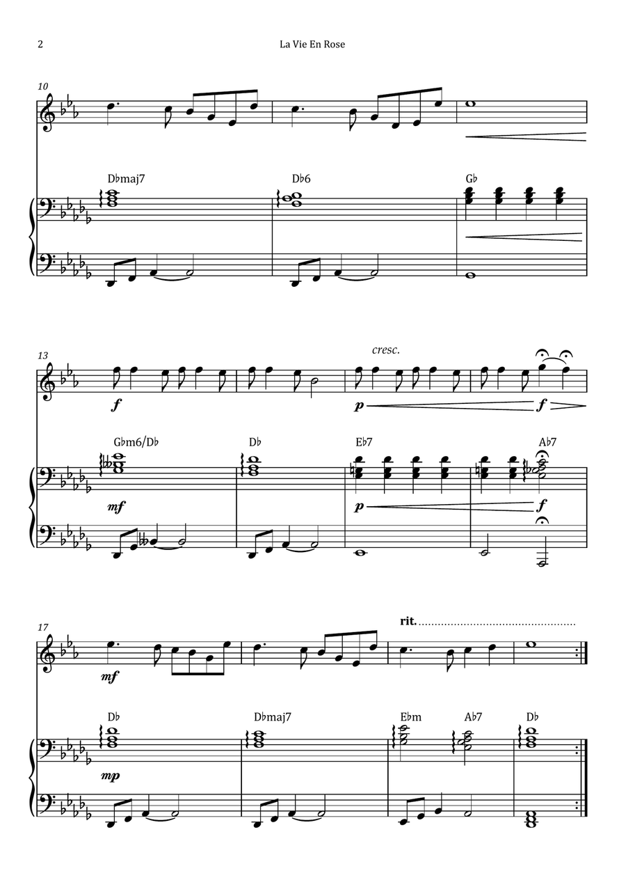 La Vie En Rose Chamber Music scores gallery preview page 2