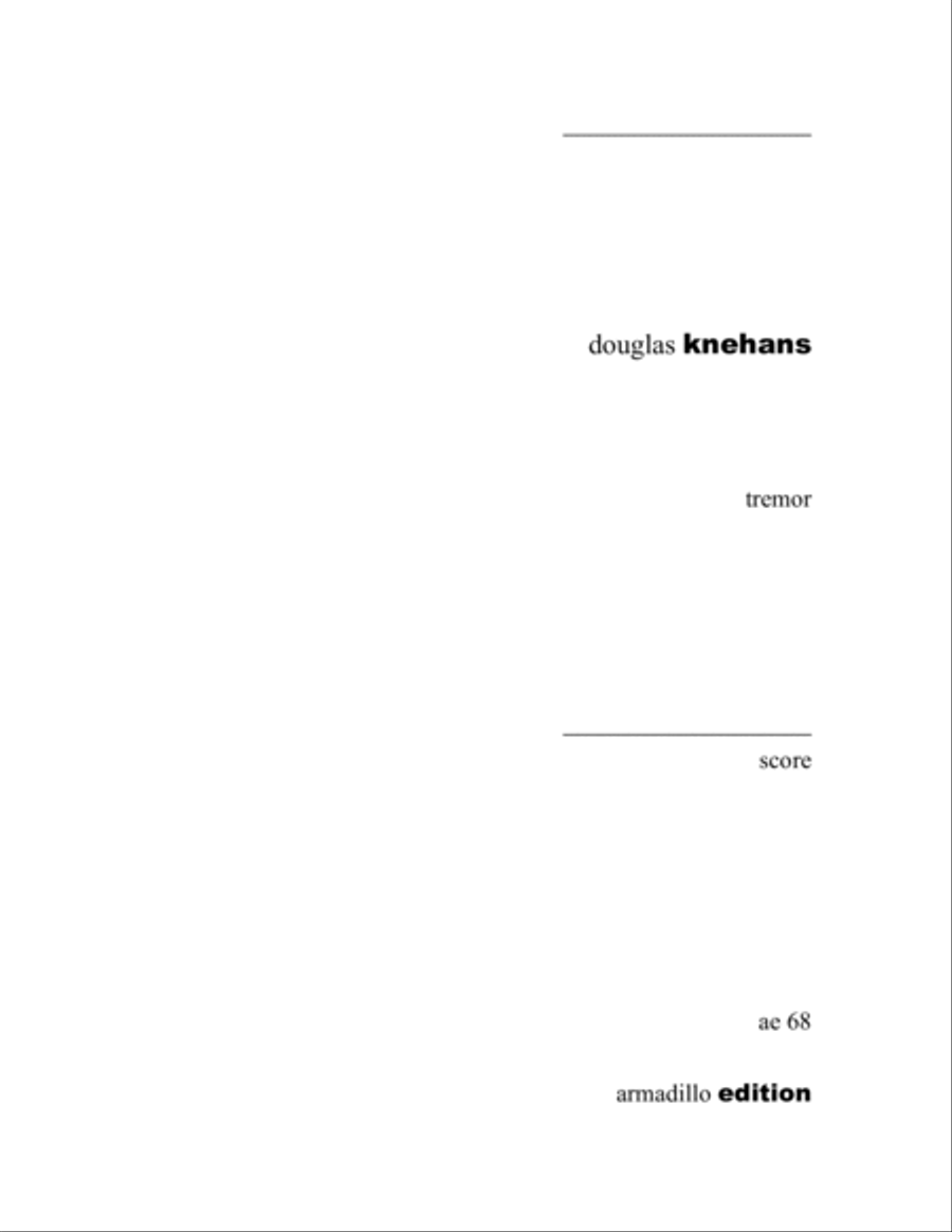 Tremor-for double bass and piano Double Bass scores gallery preview page 1