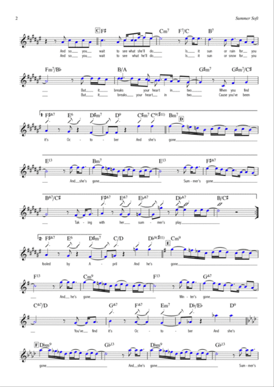 Summer Soft Piano scores gallery preview page 2