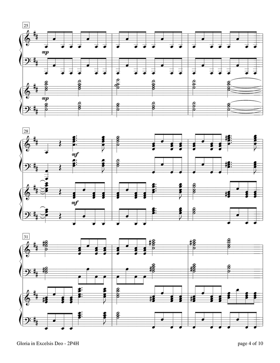 Gloria in Excelsis Deo (2 Pianos, 4 Hands)