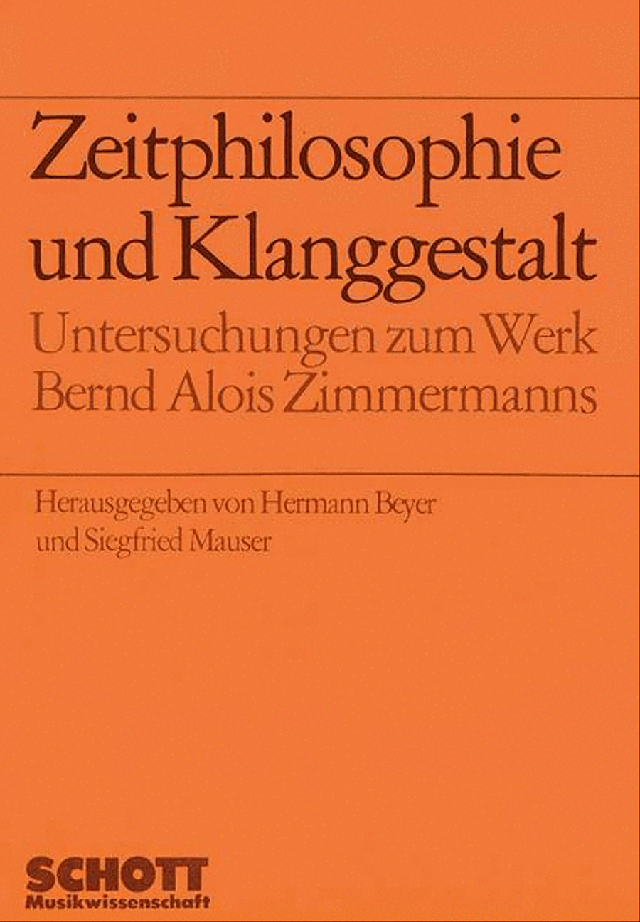 Zeitphilosophie...b.a. Zimmermanns School and Community scores gallery preview page 1