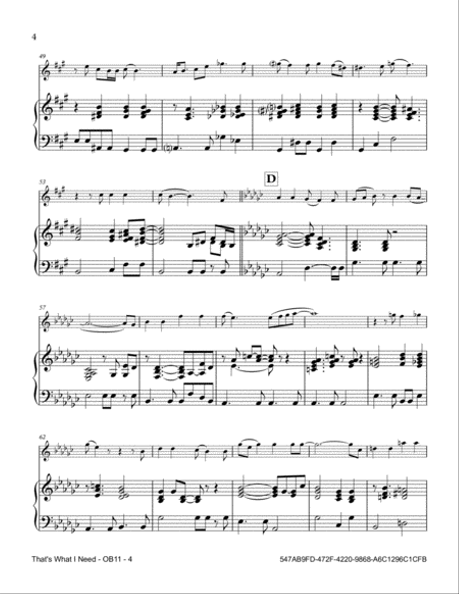 That's What I Need That's What I Need Piano scores gallery preview page 4