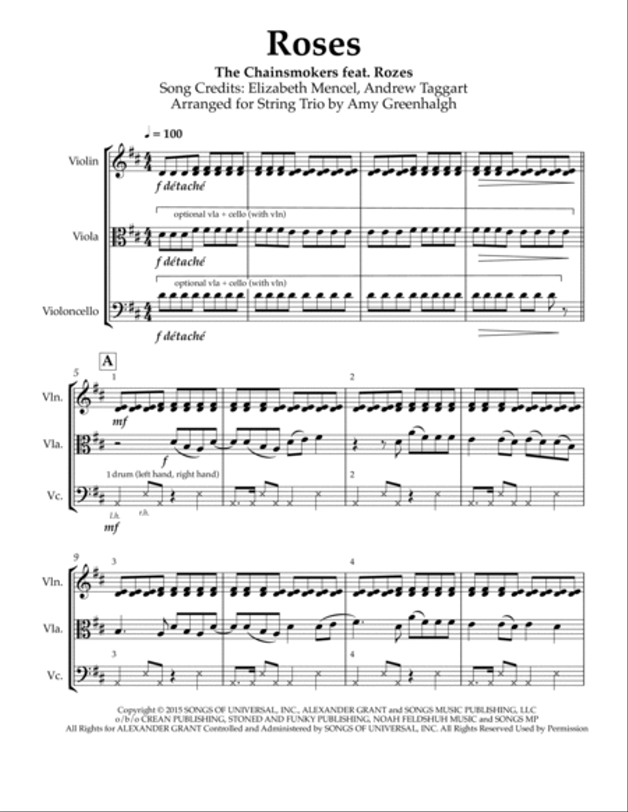 Roses String Trio scores gallery preview page 3