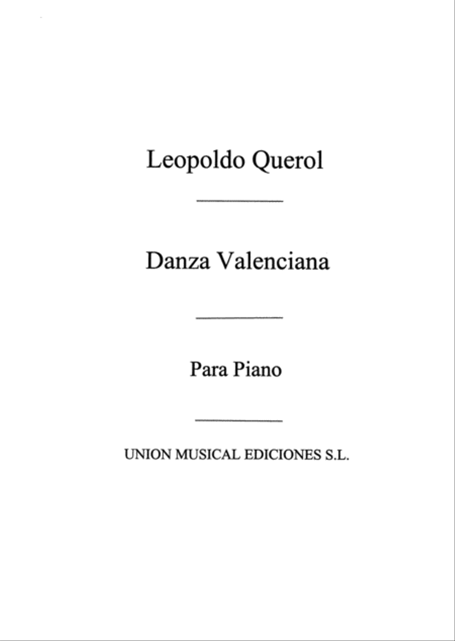 Danza Valenciana For Piano