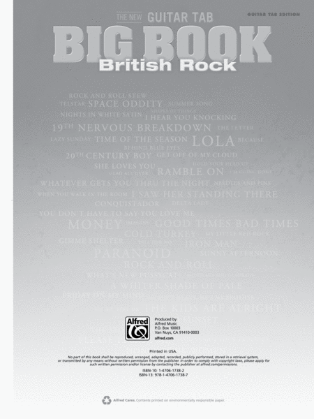 The New Guitar Big Book of Hits -- British Rock