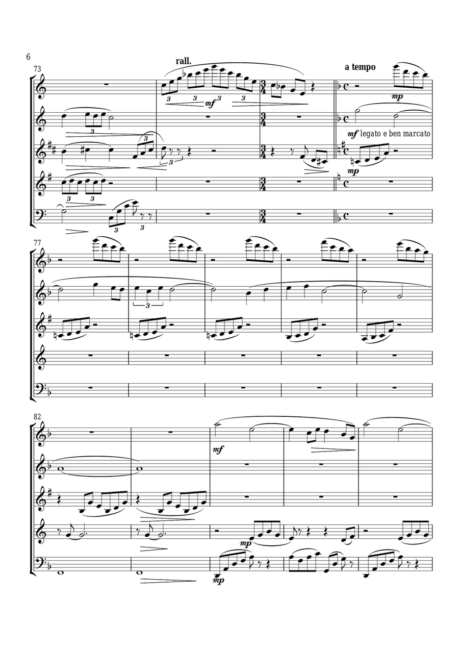 Reverie by Claude Debussy Woodwind Quintet - Digital Sheet Music page 6