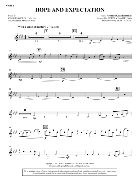 Appalachian Winter (A Cantata For Christmas) - Violin 2