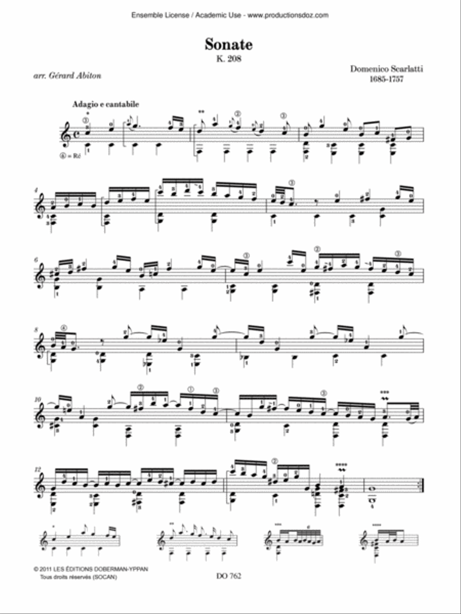 2 Sonates, vol. 2, K. 208, 209 Classical Guitar scores gallery preview page 2