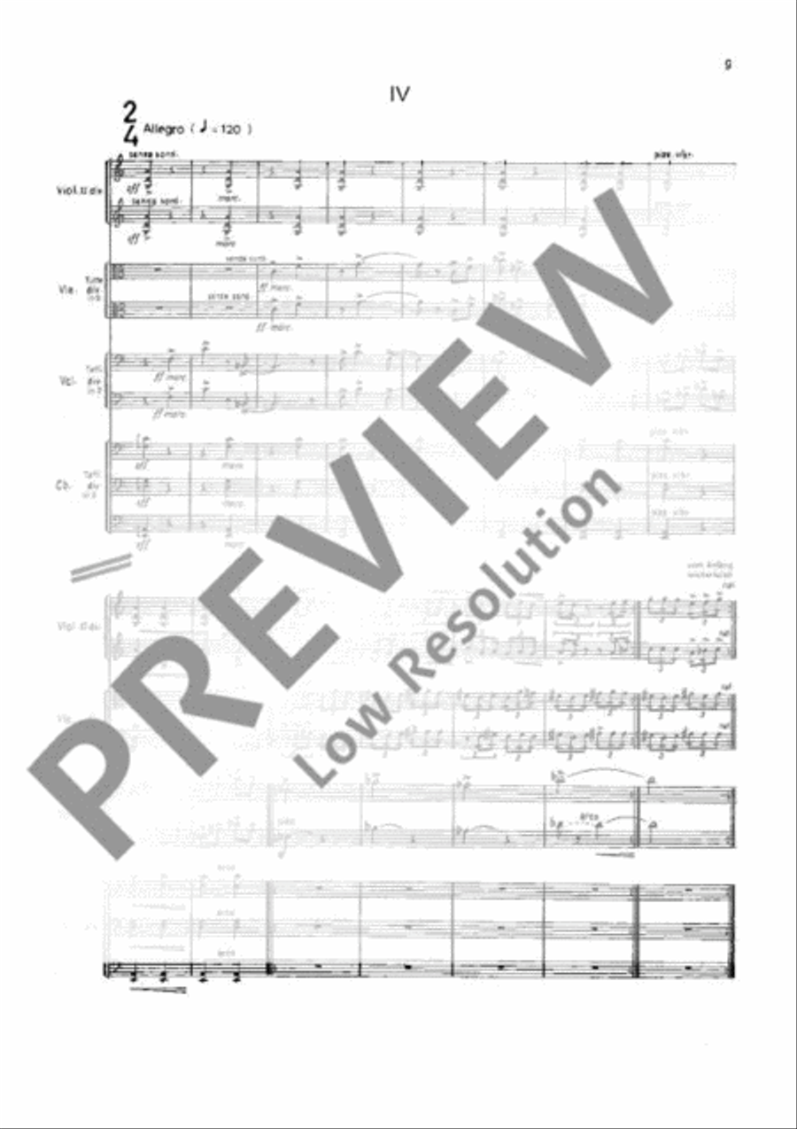 Fantasia for Strings String Orchestra scores gallery preview page 14