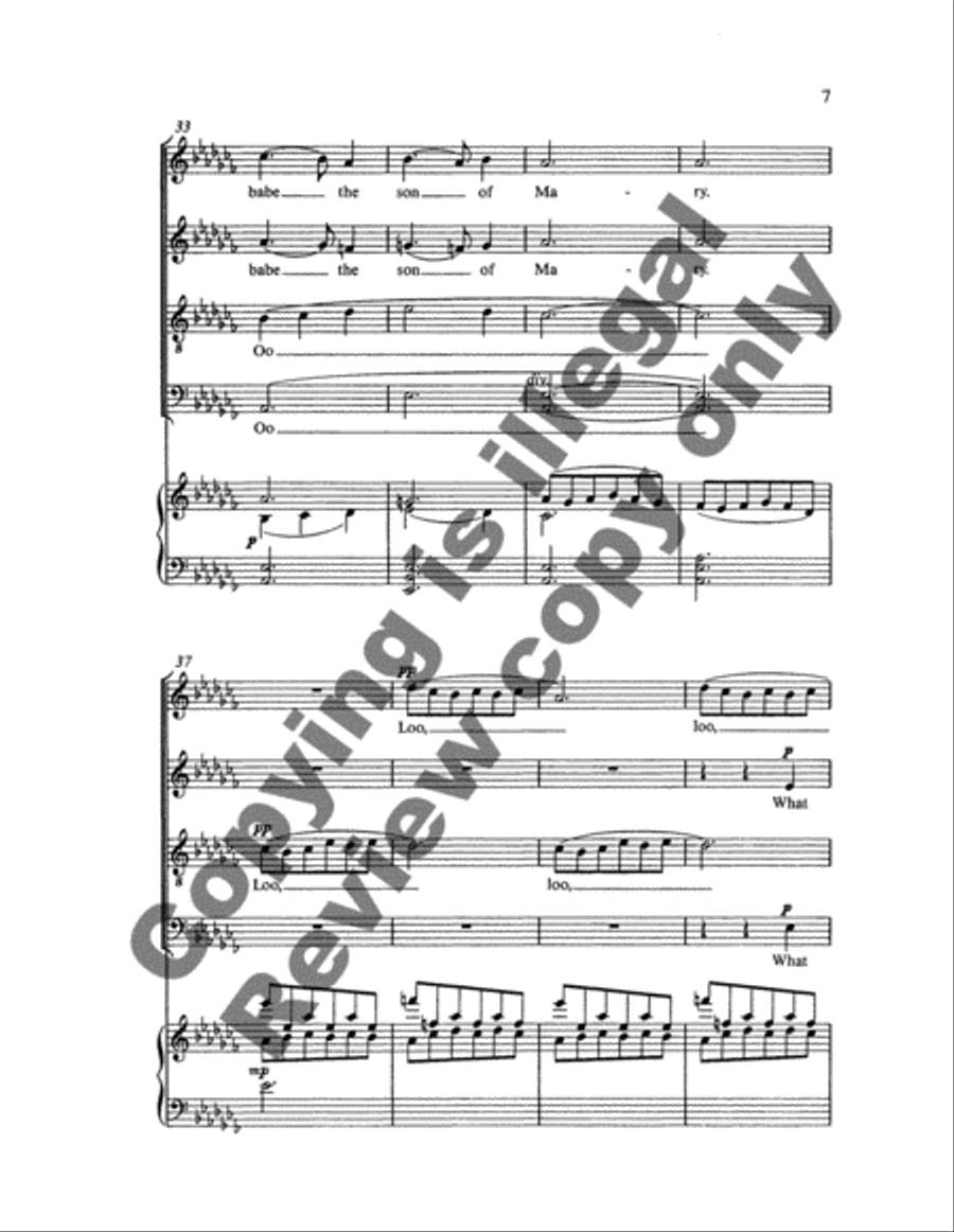 Christmas Trilogy: 2. What Child Is This? 4-Part scores gallery preview page 5