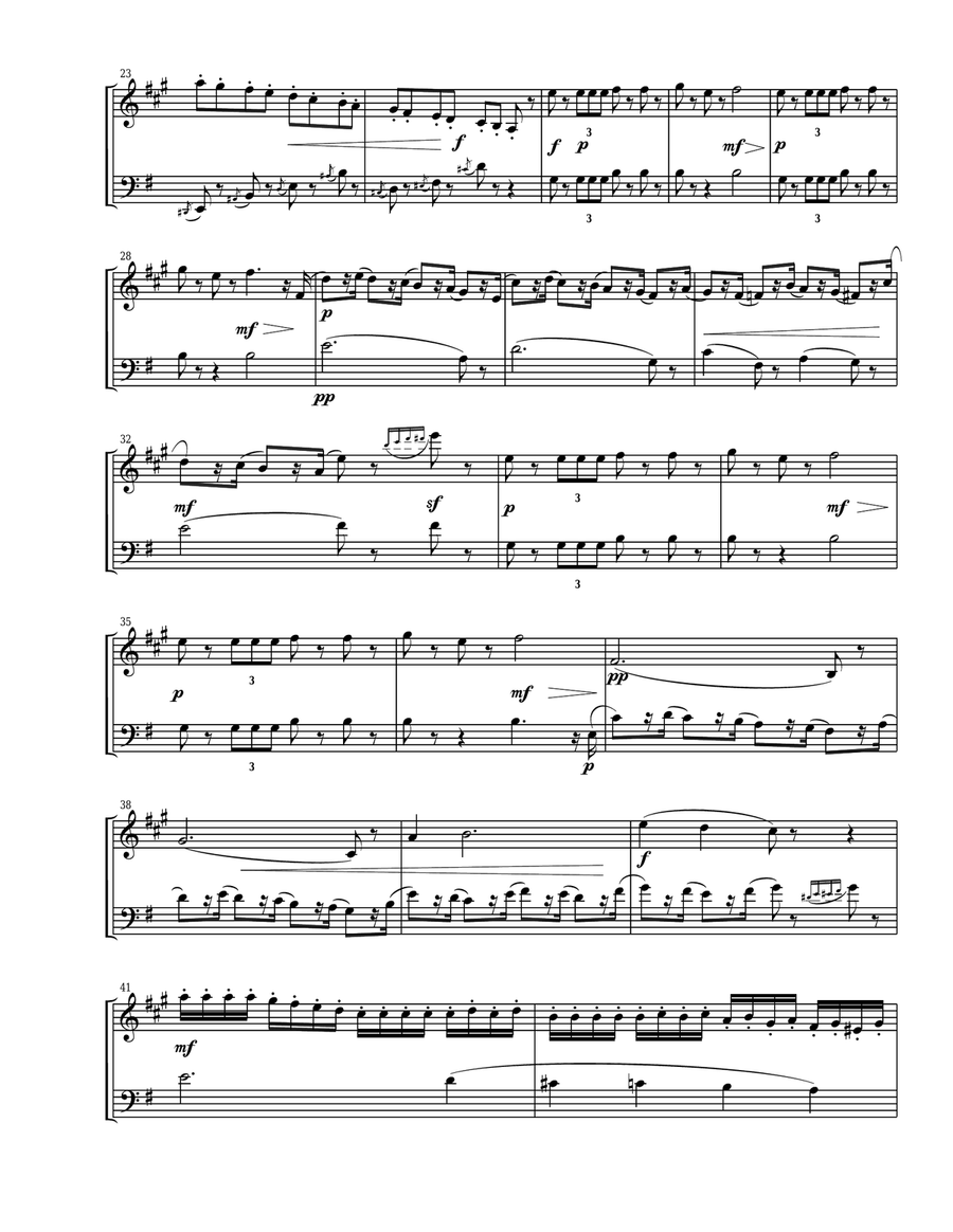 3 Pieces from The Nutcracker for Clarinet and Bassoon Duet Woodwind Duet scores gallery preview page 2