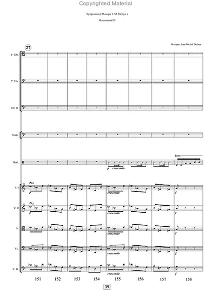Symposium (2 trombones tenors solo, 1 trombone basse solo et orchestre a cordes, timpani, batterie jazz)