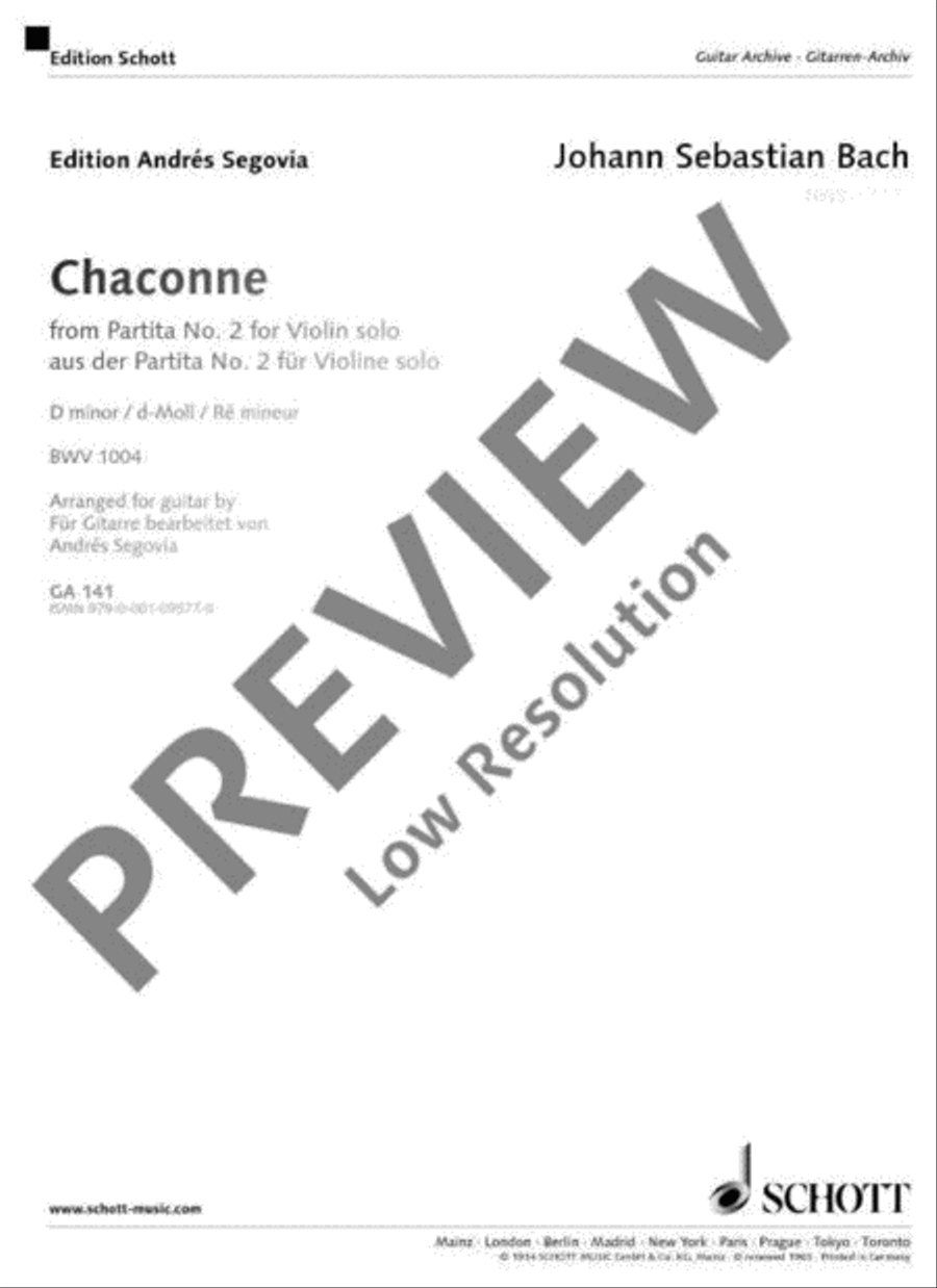 Chaconne in d minor Violin Solo scores gallery preview page 2