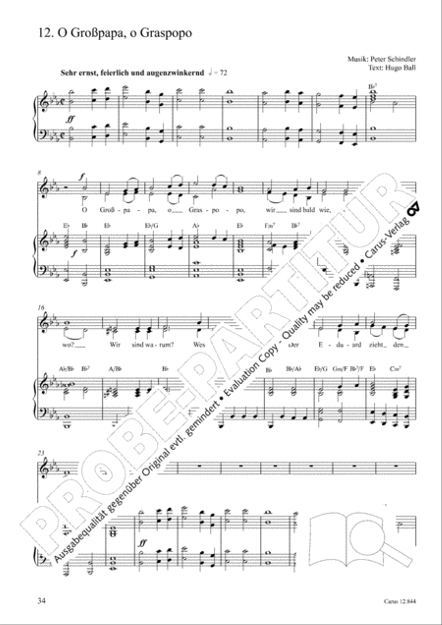 Gruselmonsterzaubersongs. Heft II Children's Choir scores gallery preview page 35