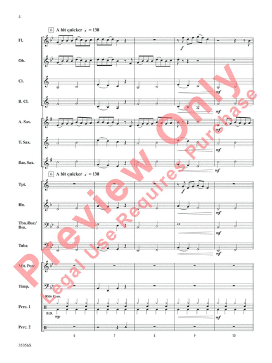 The Big Bang Theory (Main Title) Concert Band scores gallery preview page 5