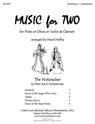 Book cover for The Nutcracker - Duet - for Flute or Oboe or Violin & Clarinet - Music for Two
