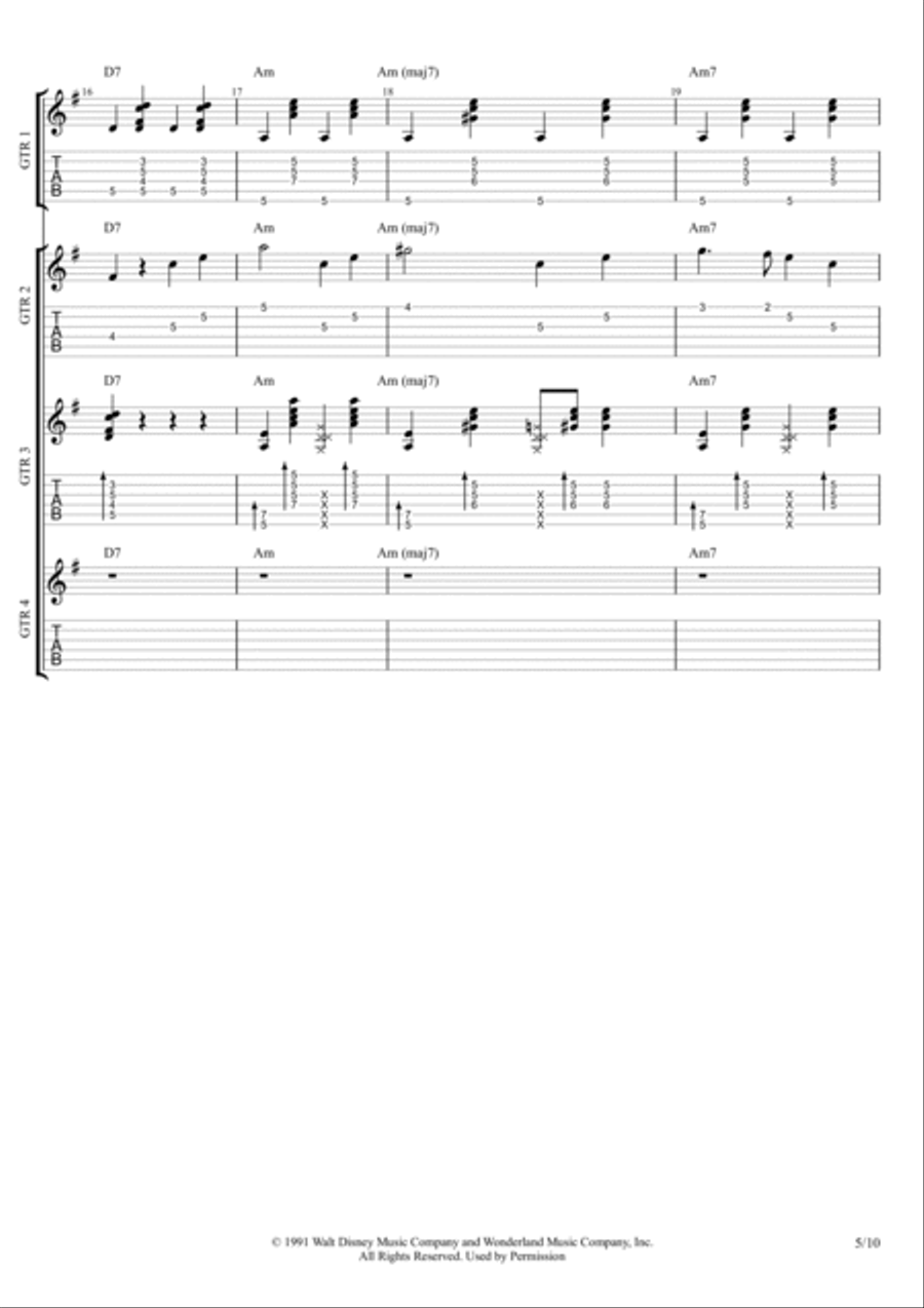 Be Our Guest Acoustic Guitar scores gallery preview page 5
