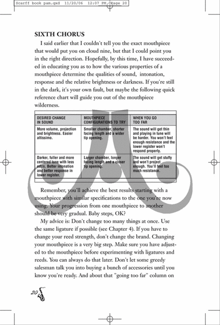 Saxophone Mouthpiece Selection Clarinet scores gallery preview page 7