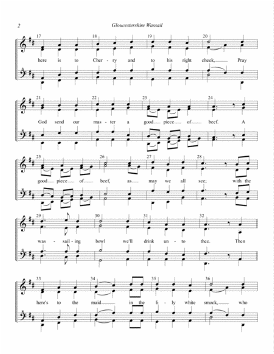 Gloucestershire Wassail SSAA scores gallery preview page 2