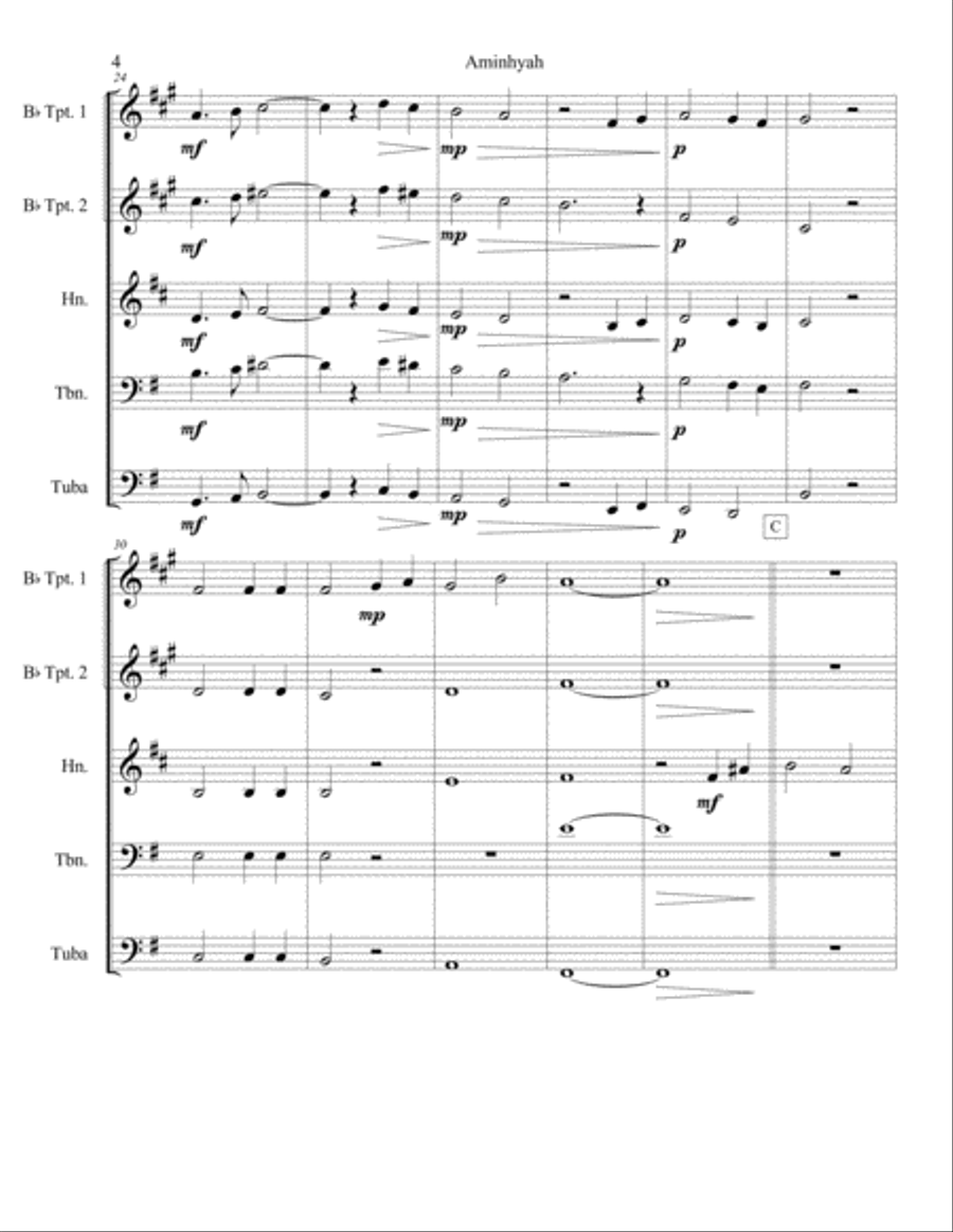 Aminhyah Brass Ensemble scores gallery preview page 4