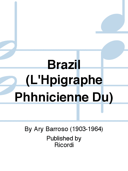 Brazil (L'Hpigraphe Phhnicienne Du)