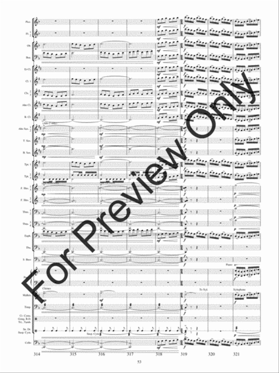 Festival Variations Concert Band scores gallery preview page 56