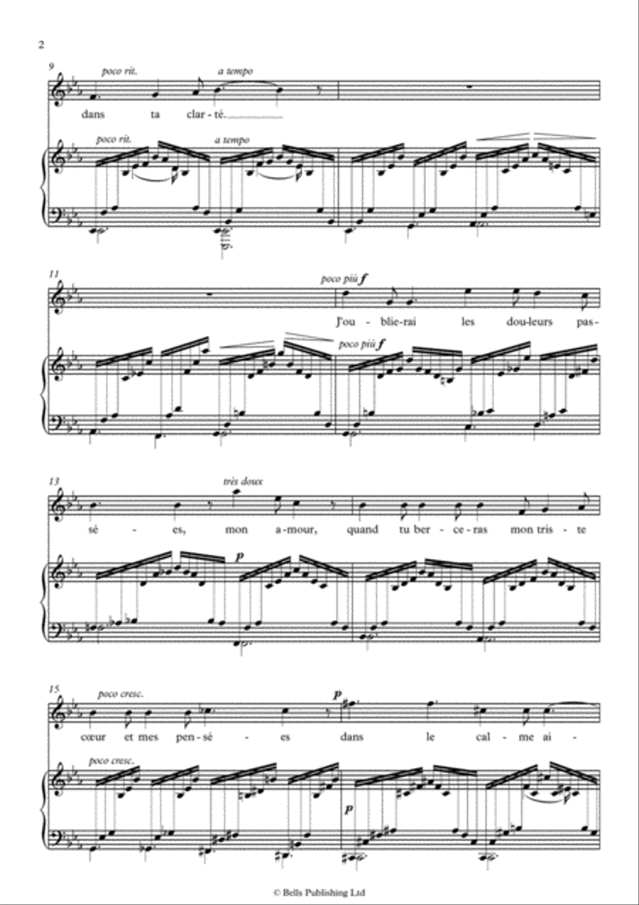 Chanson triste (Original key. E-flat Major) Voice Solo scores gallery preview page 2