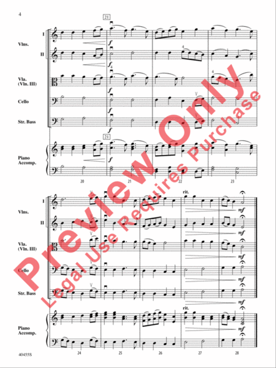 Forest Hills Folk Suite String Orchestra scores gallery preview page 5