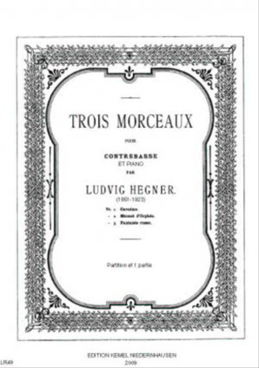 Trois morceaux Double Bass scores gallery preview page 1