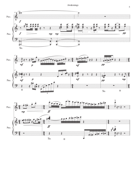 Awakenings for piccolo and piano image number null