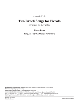 Two Israeli Songs for Piccolo